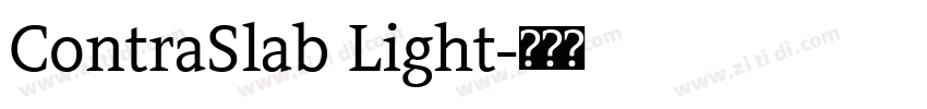 ContraSlab Light字体转换